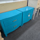 Pair of blue Lacquered nightstands