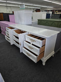 Solid Wood Lacquered white dresser