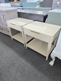 Harden creamy pair of end tables