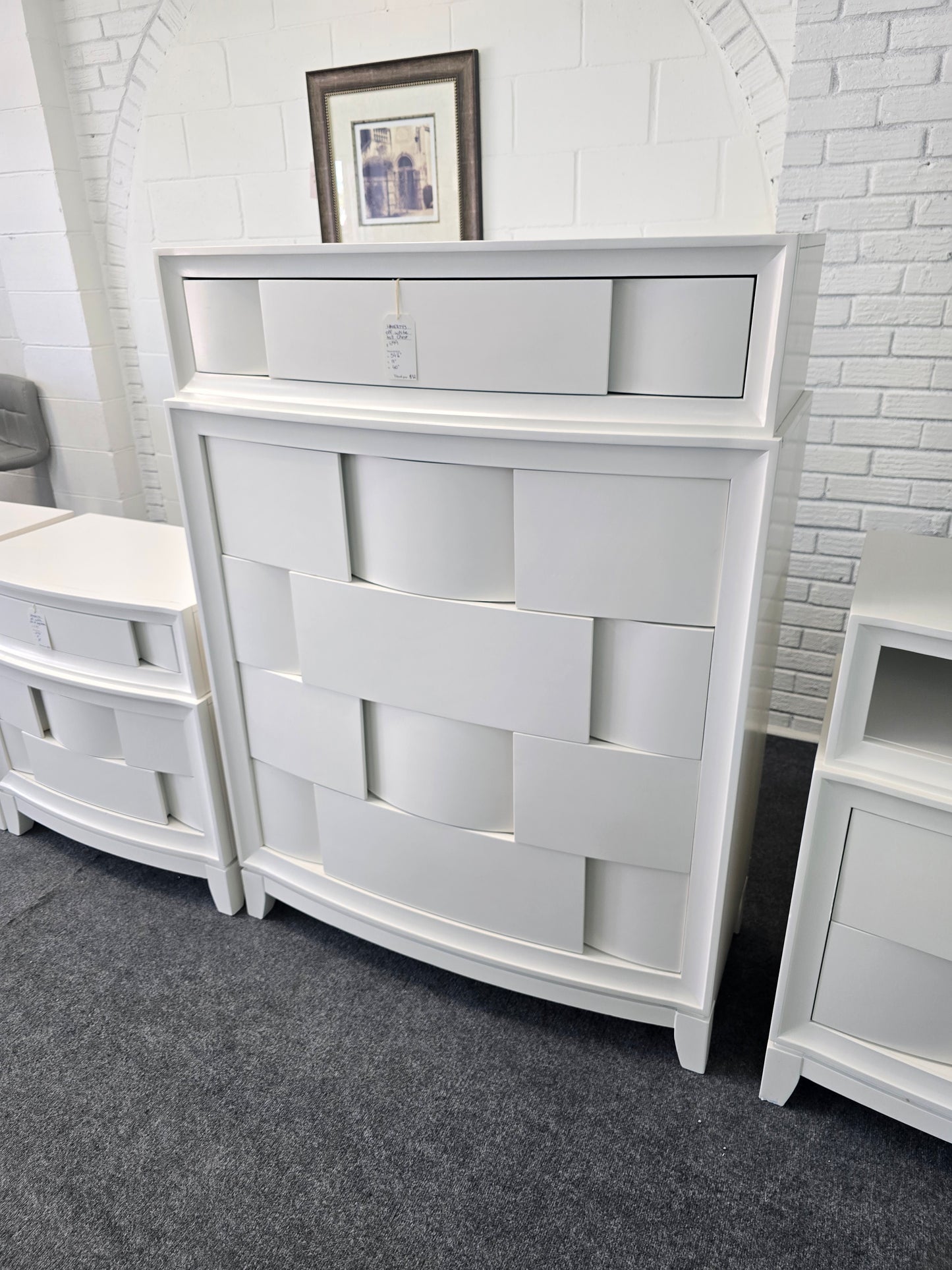 Havertys off white tall chest