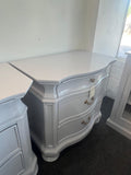 Pair of gray lacquer nightstands