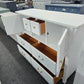 Solid wood white 6 drawers 2 doors white  dresser