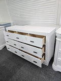 7 drawers white dresser