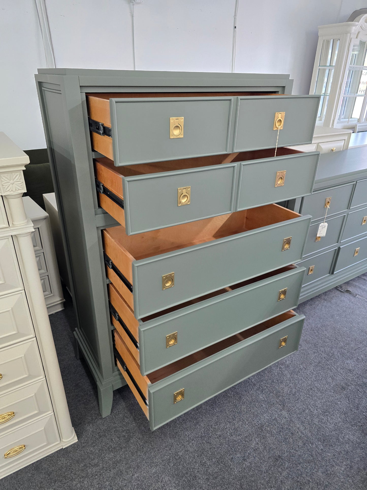 Broyhill gorgeous green chest of drawers