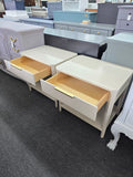 Harden creamy pair of end tables