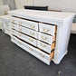Gorgeous 12 drawers white carved dresser