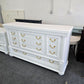 Gorgeous 12 drawers white carved dresser