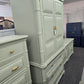 Havertys green bamboo armoire
