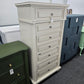 Drexel heritage cream lacquered chest/secretary