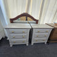 Pair of nightstands light gray colored