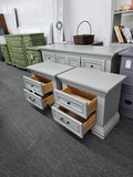 VINTAGE GRAY PAIR OF NIGHTSTANDS