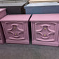 Purple vintage pair of nightstands