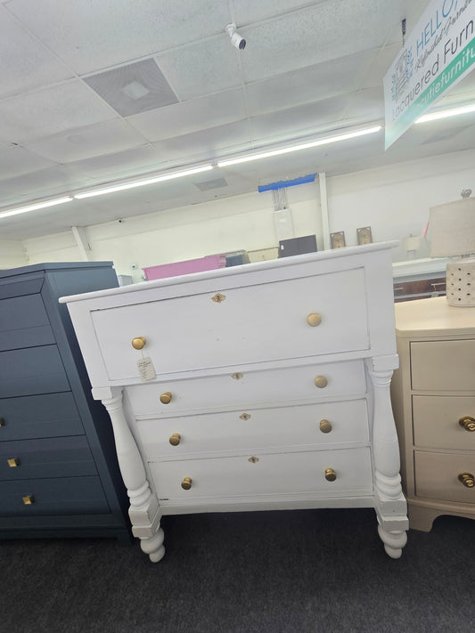 Solid wood antique white Distressed chest