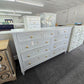 Bassett gray 9 drawers dresser