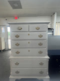 Vintage white Distressed chest of drawers