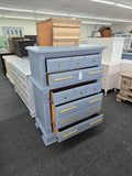 Bassett blue 5 drawers chest