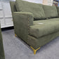 Olive green re upholstered sofa
