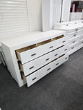 7 drawers white dresser