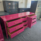 Bali Hai pink bamboo dresser
