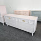 Mid century modern pale pink Bassett dresser