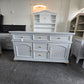 Gray dresser with golden legs