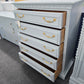 Solid wood light blue United chest