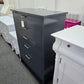 Dark blue 5 drawers lacquer chest