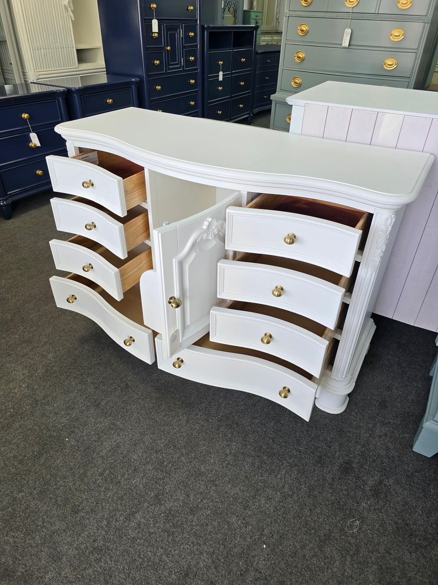 Super cute white girlie dresser