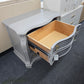 Light gray carved chest / file cabinet