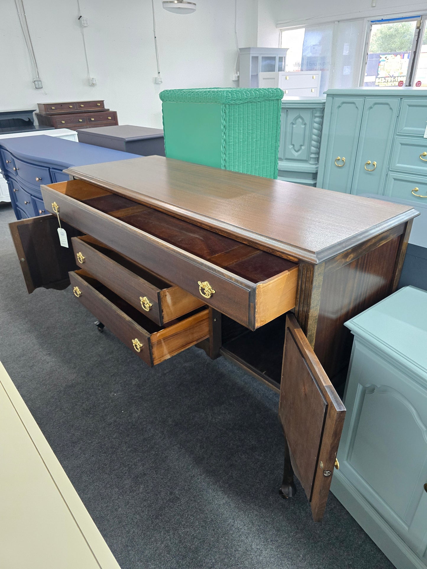 Solid wood antique buffett