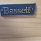 Bassett pale yellow lacquered china cabinet