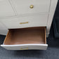 Cream lacquered bowfront dresser