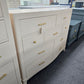 Cream lacquered bowfront dresser