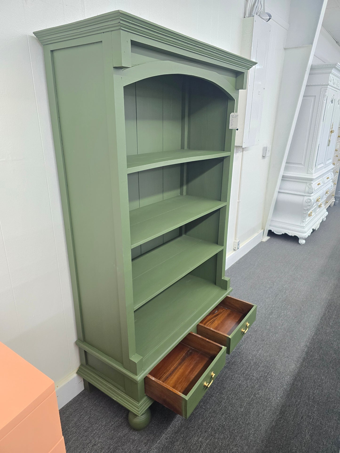 Solid wood secret garden bookshelf