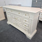 Gorgeous beige 9 drawers 2 doors dresser