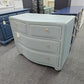 4 drawers teal rattan dresser
