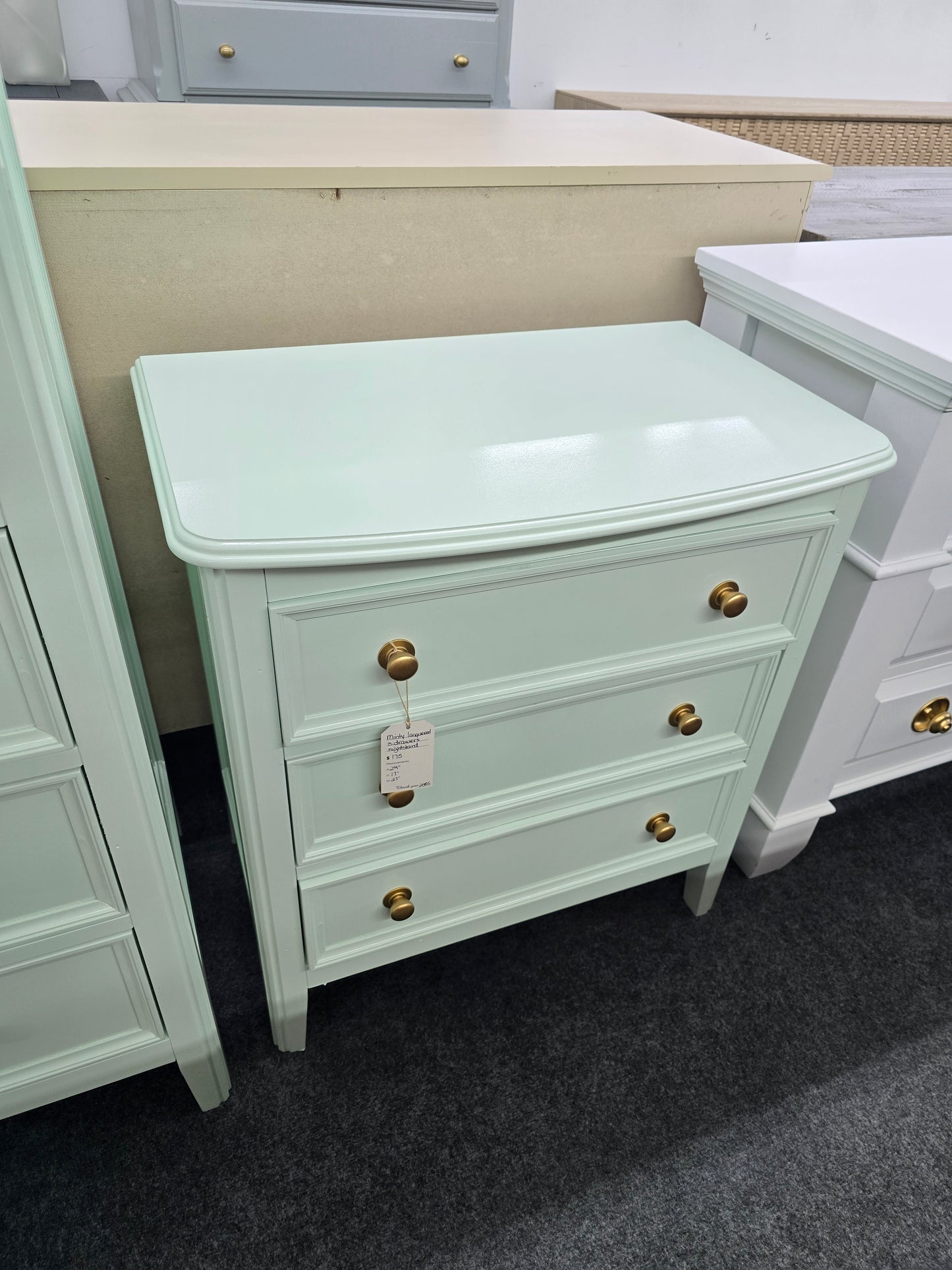 Minty green cute nightstand