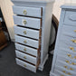 Solid wood gray/blue SUMTER lingerie chest