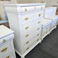 Solid wood cute white chest