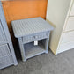 Wicker gray nightstand