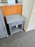 Wicker gray nightstand