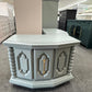 Vintage pair of teal end tables