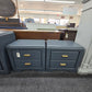 Pair of gray nightstands