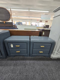Pair of gray nightstands