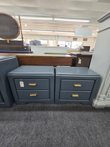 Pair of gray nightstands