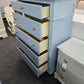 5 big drawers tall blue chest