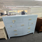 Blue lacquer modern tall dresser