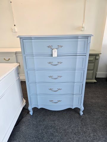 French provincial baby blue chest
