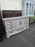 Solid wood purple dresser