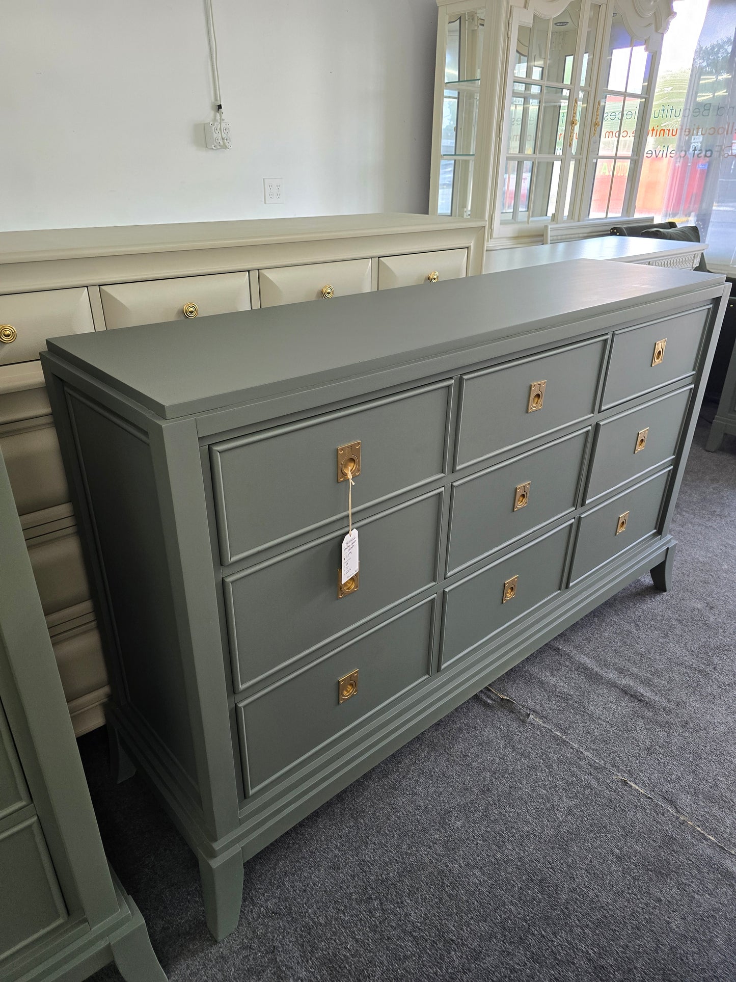 Broyhill gorgeous green dresser